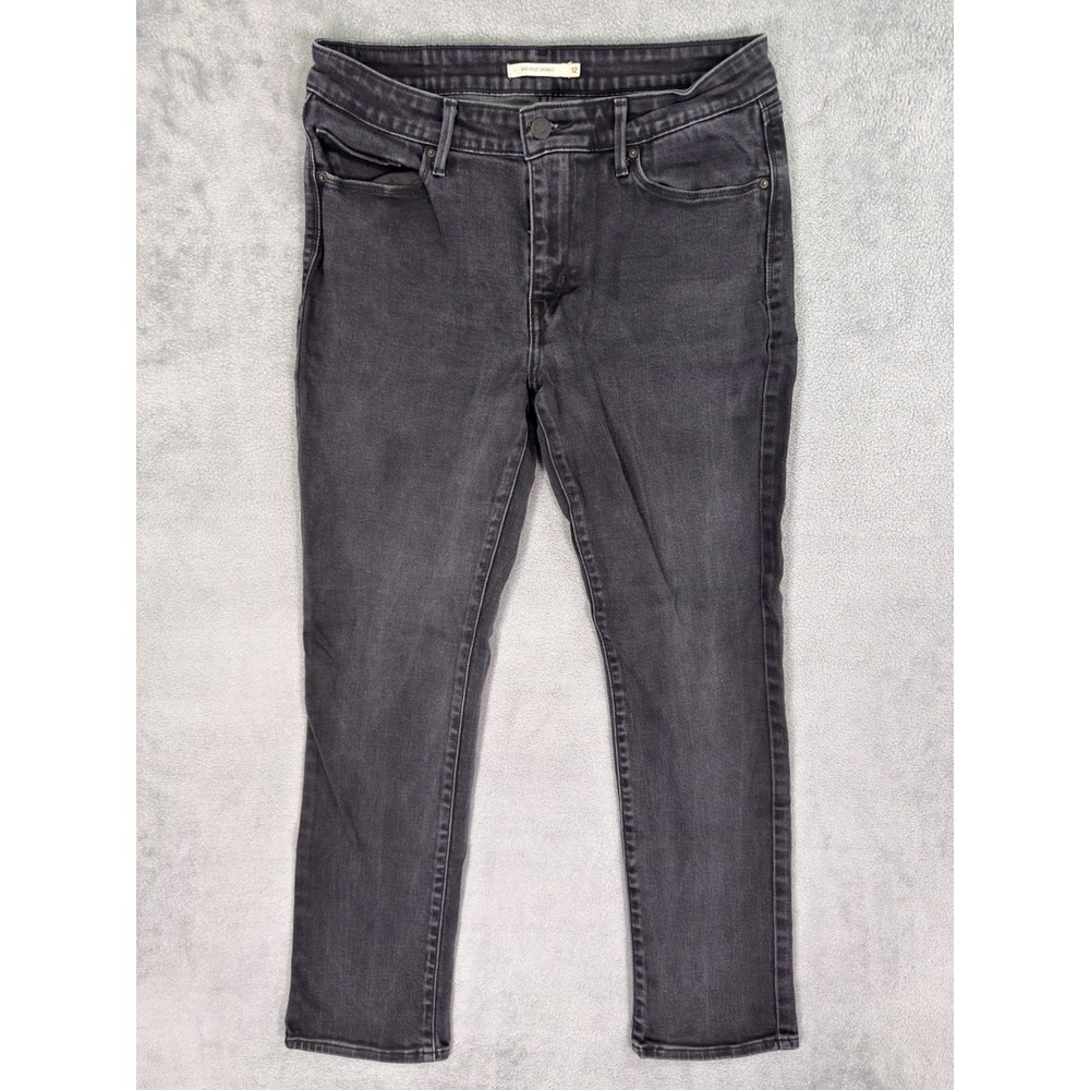 Levis Jeans Womens 12 Black Skinny Mid Tise Stretch Denim Casual Workwear